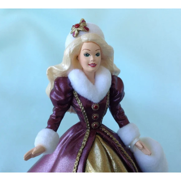 Hallmark Holiday Barbie Christmas Ornament 4th Series 1996 Blonde Gold Box Vtg - Picture 3 of 4
